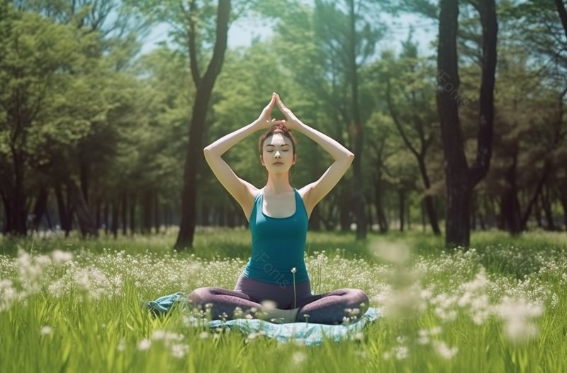 女模特户外瑜伽实拍摄影图,高清,摄影图,摄影图片,图片大全,摄影图免费下载